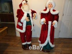large stuffed santa and mrs claus