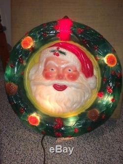 Vintage 50s/60s Huge 26 Diameter Electric Noma Santa Claus Christmas