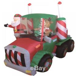 1.8m Santa Claus Reindeer Truck Lorry Self Inflating Electric Christmas Figure