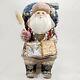 10 Santa Claus Christmas Russian Hand Carved Wooden Figure Statue With A Book