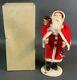 10antique German Christmas Santa Claus Paper-mache Figure Sack Bag Stick Withbox
