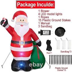 12 FT Giant Inflatable Santa Claus with LED Lights Christmas decor