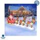 12 Ft Inflatable Santa Claus With Reindeer & Led Lights Outdoor Christmas Y