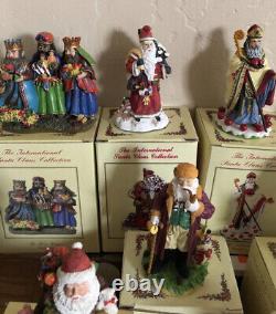 12 Vintage International Santa Claus Collection Original Boxes Figures Figurines