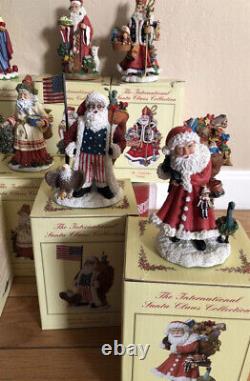 12 Vintage International Santa Claus Collection Original Boxes Figures Figurines