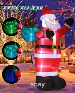 12FT Christmas Inflatables Giant Santa Claus 2025 NEW LED Outdoor Decoration