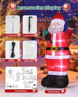 12FT Christmas Inflatables Giant Santa Claus 2025 NEW LED Outdoor Decoration