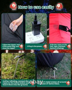 12FT Christmas Inflatables Giant Santa Claus 2025 NEW LED Outdoor Decoration