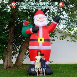12FT Christmas Inflatables Giant Santa Claus 2025 NEW LED Outdoor Decoration