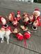15 Nice Vtg Putz Christmas Santa Claus Spun Cotton Crepe Paper Figures