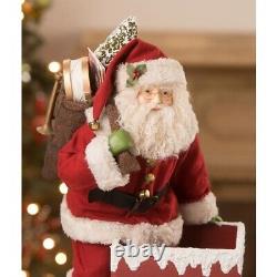 16 Bethany Lowe Rooftop Chimney Santa Claus w Bag Figure Retro Christmas Decor