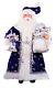 16 Inch Standing Royal Blue Santa Claus Christmas Figurine Figure Decoration