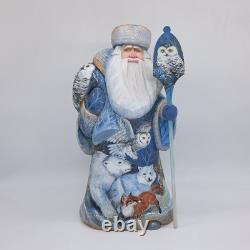 17 Big Wooden Santa Claus Hand carved, painted figurine Christmas Art decor