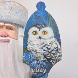 17 Big Wooden Santa Claus Hand carved, painted figurine Christmas Art decor