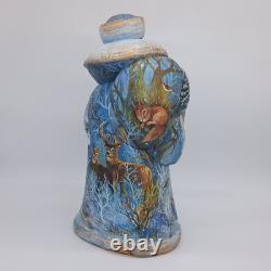 17 Big Wooden Santa Claus Hand carved, painted figurine Christmas Art decor
