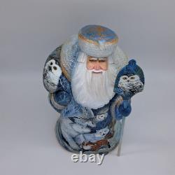 17 Big Wooden Santa Claus Hand carved, painted figurine Christmas Art decor