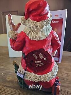 17 Puleo Santa Clause Fiber Optic Light Up Color Changing Christmas Works Great