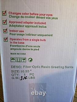 17 Puleo Santa Clause Fiber Optic Light Up Color Changing Christmas Works Great