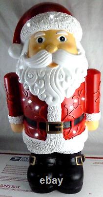 18 inch Christmas Santa Claus Resin Statue Statuary Figure LED Lighted Light Up