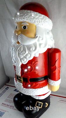 18 inch Christmas Santa Claus Resin Statue Statuary Figure LED Lighted Light Up