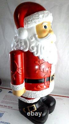 18 inch Christmas Santa Claus Resin Statue Statuary Figure LED Lighted Light Up