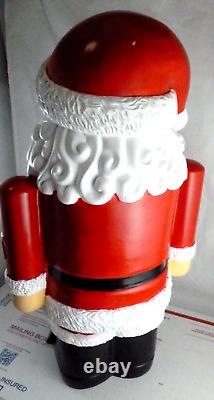 18 inch Christmas Santa Claus Resin Statue Statuary Figure LED Lighted Light Up