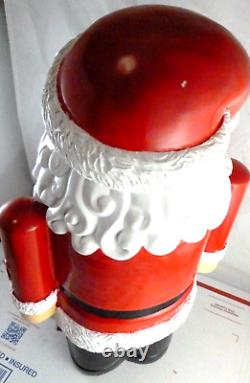 18 inch Christmas Santa Claus Resin Statue Statuary Figure LED Lighted Light Up