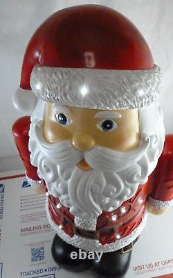 18 inch Christmas Santa Claus Resin Statue Statuary Figure LED Lighted Light Up