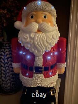 18 inch Christmas Santa Claus & Snowman Resin Statue Figures LED Lighted 2 Modes