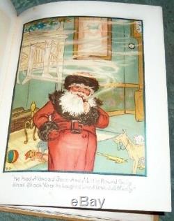 1886 VISIT From SANTA CLAUS / NIGHT BEFORE CHRISTMAS, 12 COLOR PLATES, RARE GEM