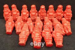 19 Irwin Miniature Celluloid Christmas Toy Santa Claus Figures. 2.5 tall