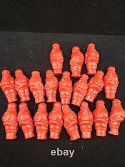 19 Irwin Miniature Celluloid Christmas Toy Santa Claus Figures. 2.5 tall