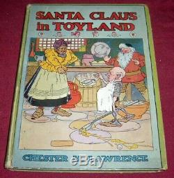 1915 SANTA CLAUS in TOYLAND, 8 BRILLIANT CHROMOS, RARE REILLY & BRITTON, 1ST ED