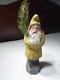 1921 Christmas Antique German Belsnickle Santa Claus Candy Container Mustard