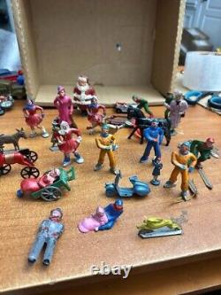 1930's Metal Led Figures Skating Santa Clause horses etc Rare