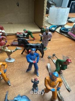 1930's Metal Led Figures Skating Santa Clause horses etc Rare