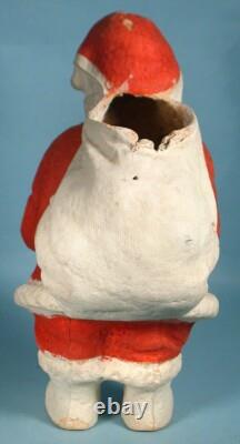 1930s Santa Claus Pulp Paper Mache Candy Container Christmas Figural Decoration