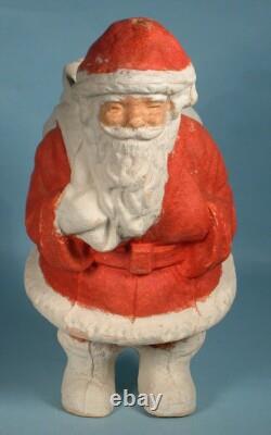 1930s Santa Claus Pulp Paper Mache Candy Container Christmas Figural Decoration
