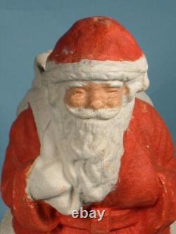 1930s Santa Claus Pulp Paper Mache Candy Container Christmas Figural Decoration