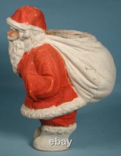 1930s Santa Claus Pulp Paper Mache Candy Container Christmas Figural Decoration
