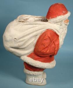 1930s Santa Claus Pulp Paper Mache Candy Container Christmas Figural Decoration