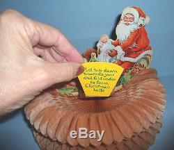 1940s BEISTLE Co. SANTA CLAUS HONEYCOMB Christmas POP-UP Die CutPatent USARARE