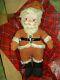 1943 Vintage, Labeled Gund, Musical Baby Face, Boxed Santa Claus Doll Toy Figure