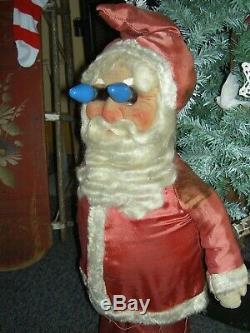 1943 vintage, labeled GUND, musical baby face, boxed Santa Claus doll toy figure