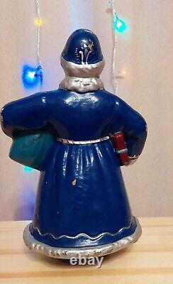 1950-1960's USSR Russian DED MOROZ Santa Claus Christmas Figure Pressed Sawdust