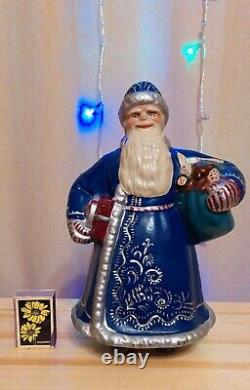 1950-1960's USSR Russian DED MOROZ Santa Claus Christmas Figure Pressed Sawdust
