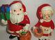 1950 Vintage Ceramic Mr. Mrs. Santa Claus Bank Figures Ardco Japan Christmas