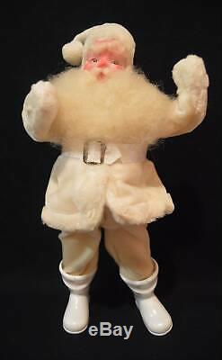 1950's Harold Gale 15 Santa Claus Christmas Figure White Velvet Suit