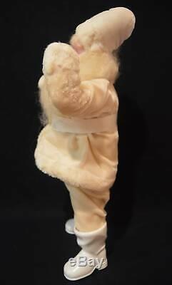 1950's Harold Gale 15 Santa Claus Christmas Figure White Velvet Suit