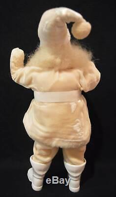 1950's Harold Gale 15 Santa Claus Christmas Figure White Velvet Suit